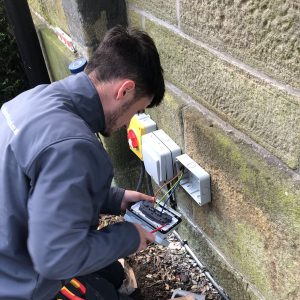 Full Circuit Electrial Team Carrying Out Outside Plug Installation